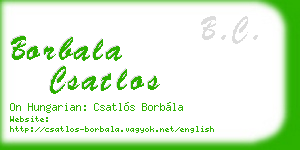 borbala csatlos business card