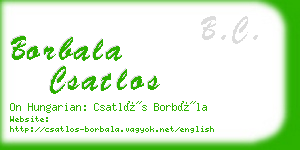 borbala csatlos business card